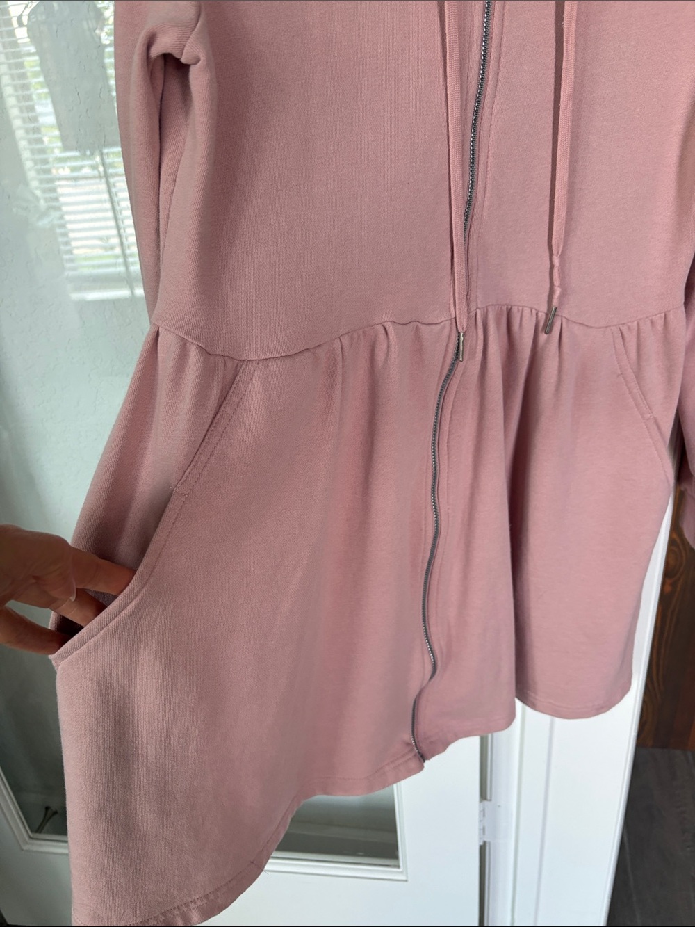 Seraphine Pink Zip Up Hoodie Sweatshirt Dress 3-1 for Maternity & Nursing Size S - Picture 5 of 9